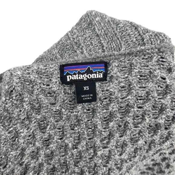 Patagonia Cardigan Sweater‎ Off Country Waffle Knit Gray XS - Picture 7 of 9